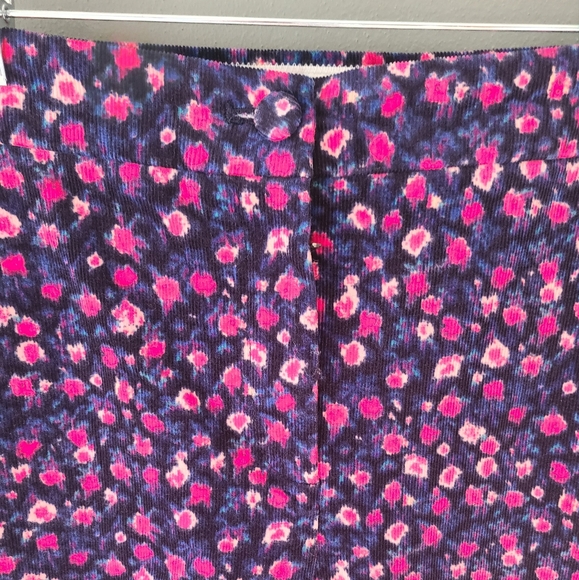 J. Crew Kickout Floral Corduroy Pants, Size 14 - Picture 2 of 4